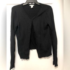 Black H&M short cardigan with buttons down the front